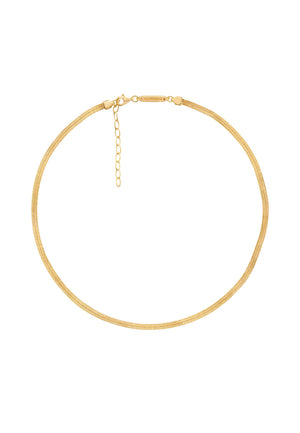 SNAKE CHAIN NECKLACE GOLD - Moeon