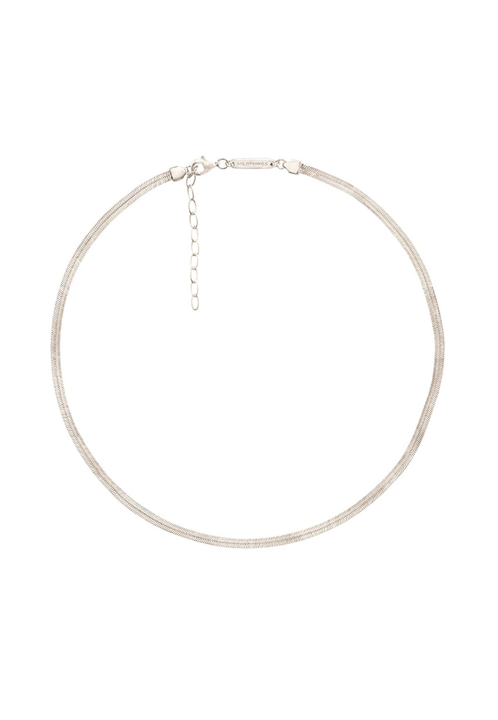 SNAKE CHAIN NECKLACE SILVER - Moeon