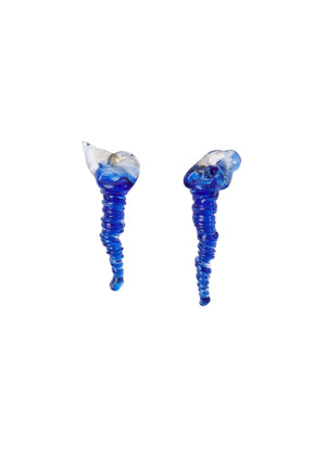 STALAGTITE EARRINGS BLUE - Moeon