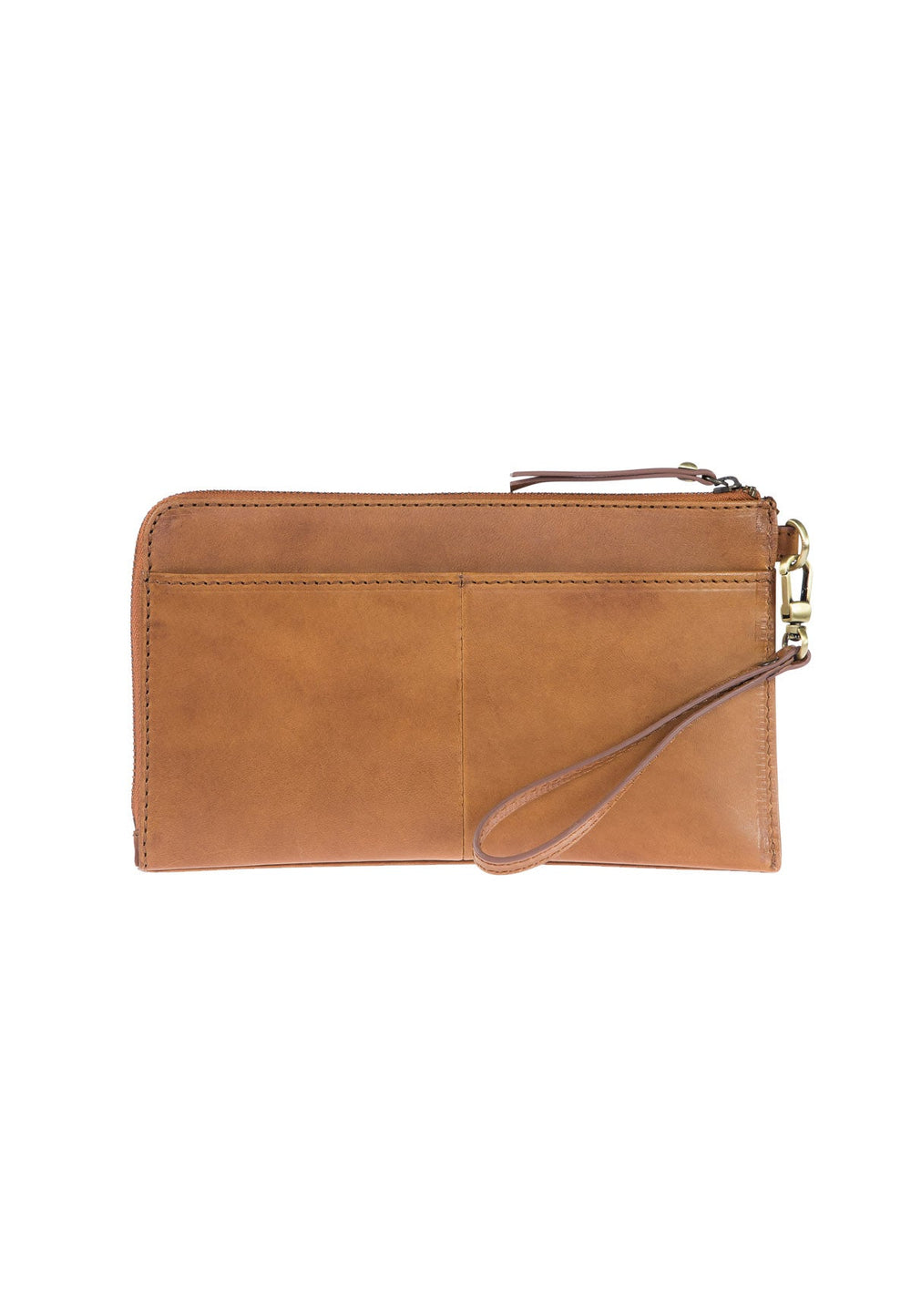 TRAVEL POUCH COGNAC CLASSIC LEATHER - Moeon